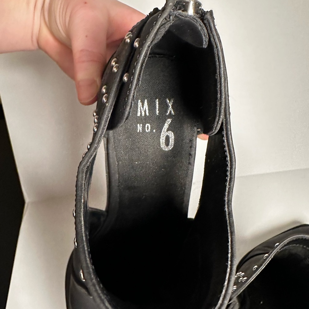 Women’s Mix No. 6 Black Studded Ankle Booties size 7 - Picture 7 of 8